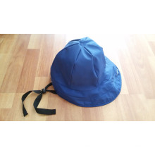 Sombrero azul oscuro de la PU de la lluvia / casquillo de la lluvia / impermeable para el adulto